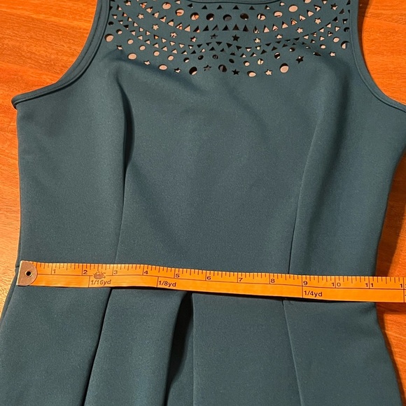 Amanda‎ Uprichard Blue Embellished Pleated A-Line Dress - Picture 10 of 11